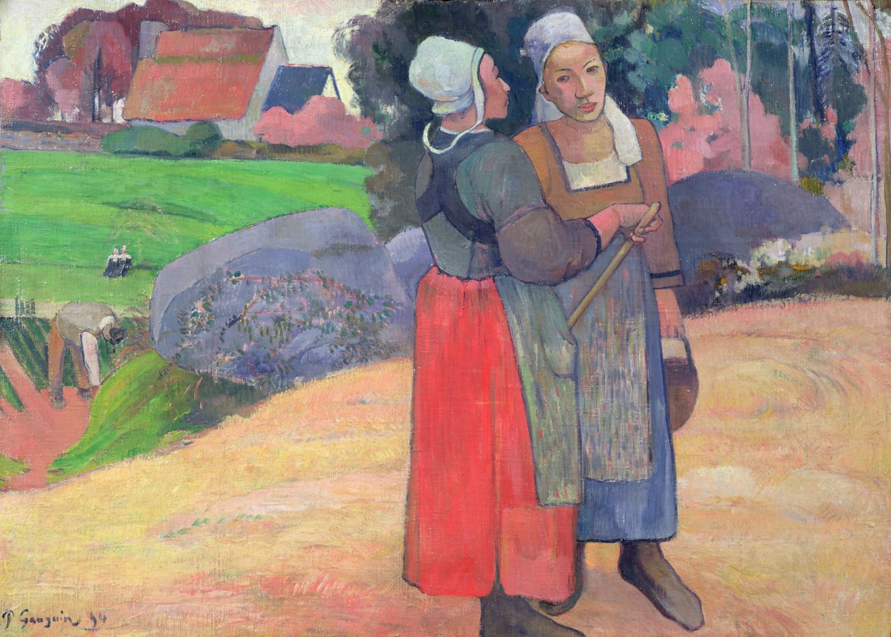 Breton Köylüleri, 1894 by Paul Gauguin
