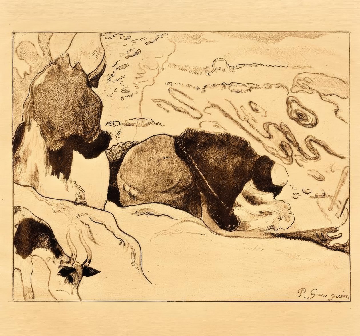çamaşırcılar by Paul Gauguin