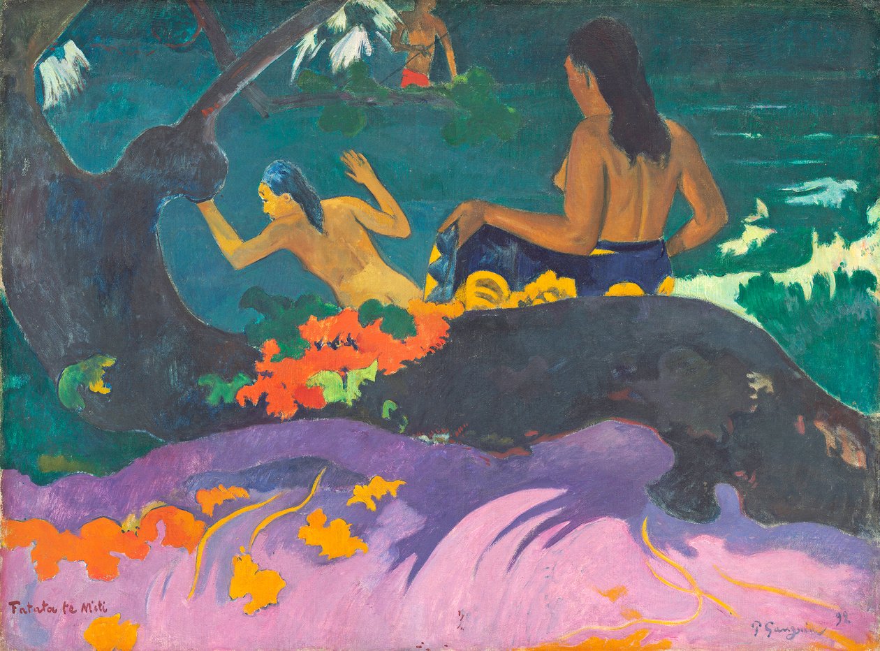 Rüyanın Yanında (Deniz Kenarında) 1892 by Paul Gauguin