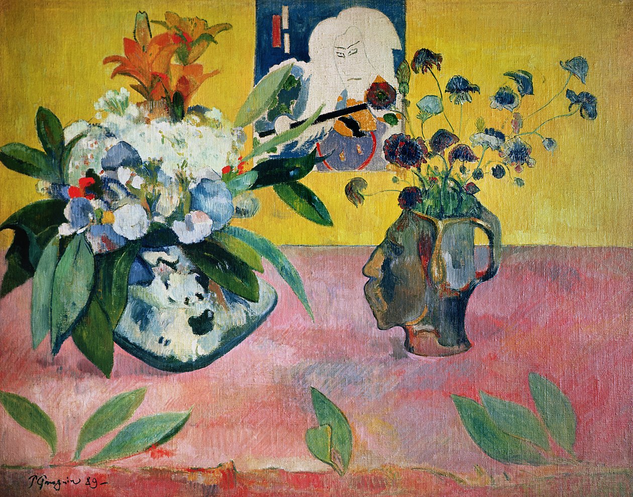 Çiçekler ve Japon Baskısı, 1889 by Paul Gauguin