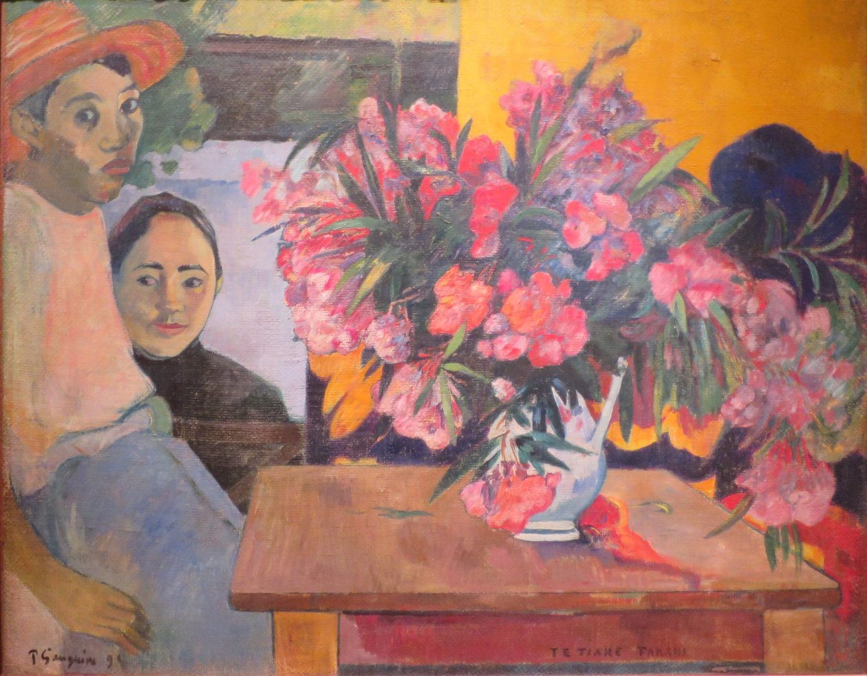 Tahiti çocuklu büyük buket by Paul Gauguin