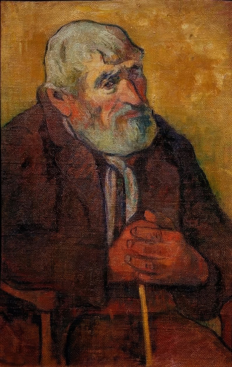 Sopalı Yaşlı Adam by Paul Gauguin
