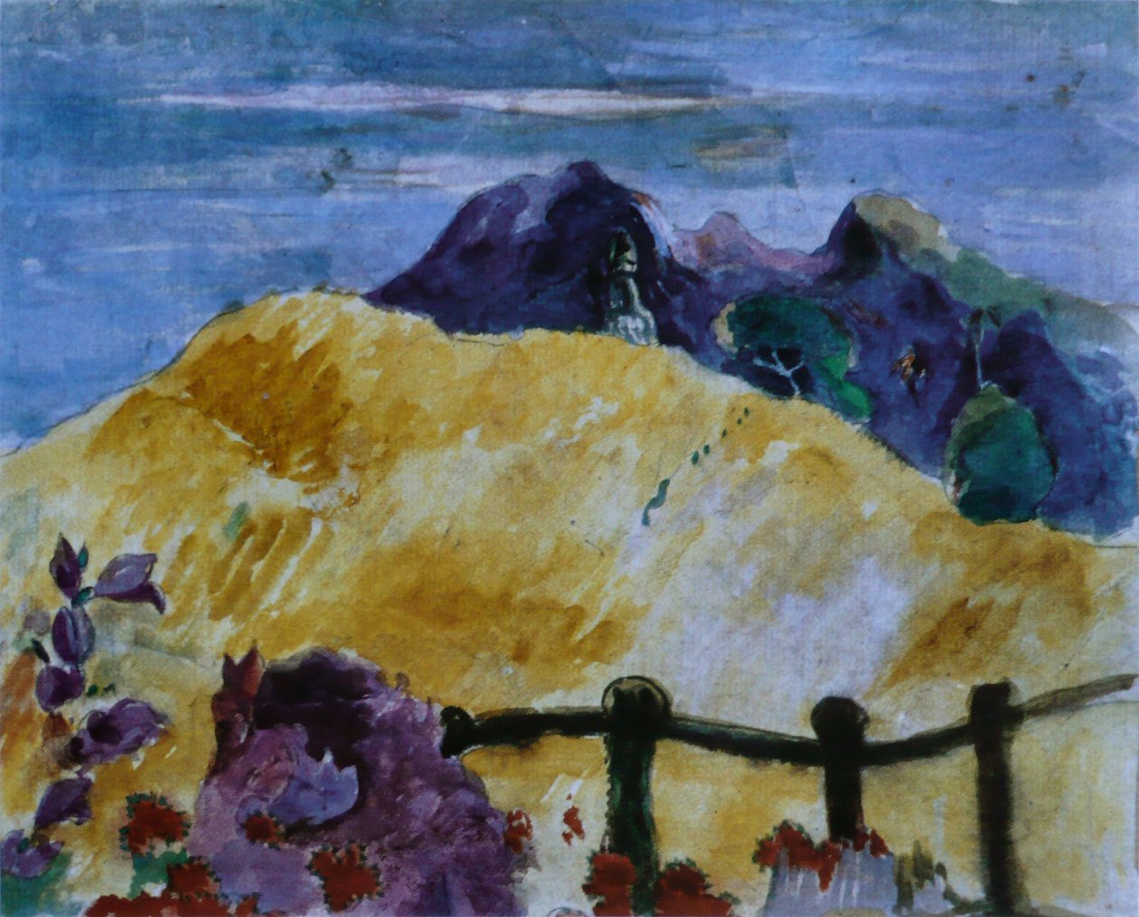 Avlu pirinç by Paul Gauguin