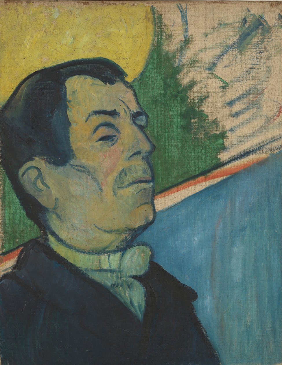 Papyon takan bir adamın portresi by Paul Gauguin