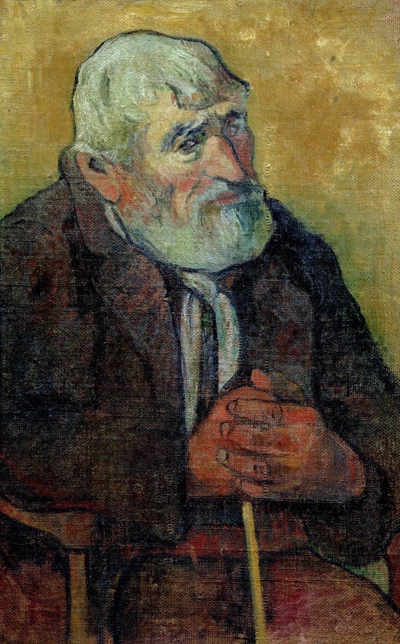 Sopalı Yaşlı Bir Adamın Portresi, 1889-90 by Paul Gauguin