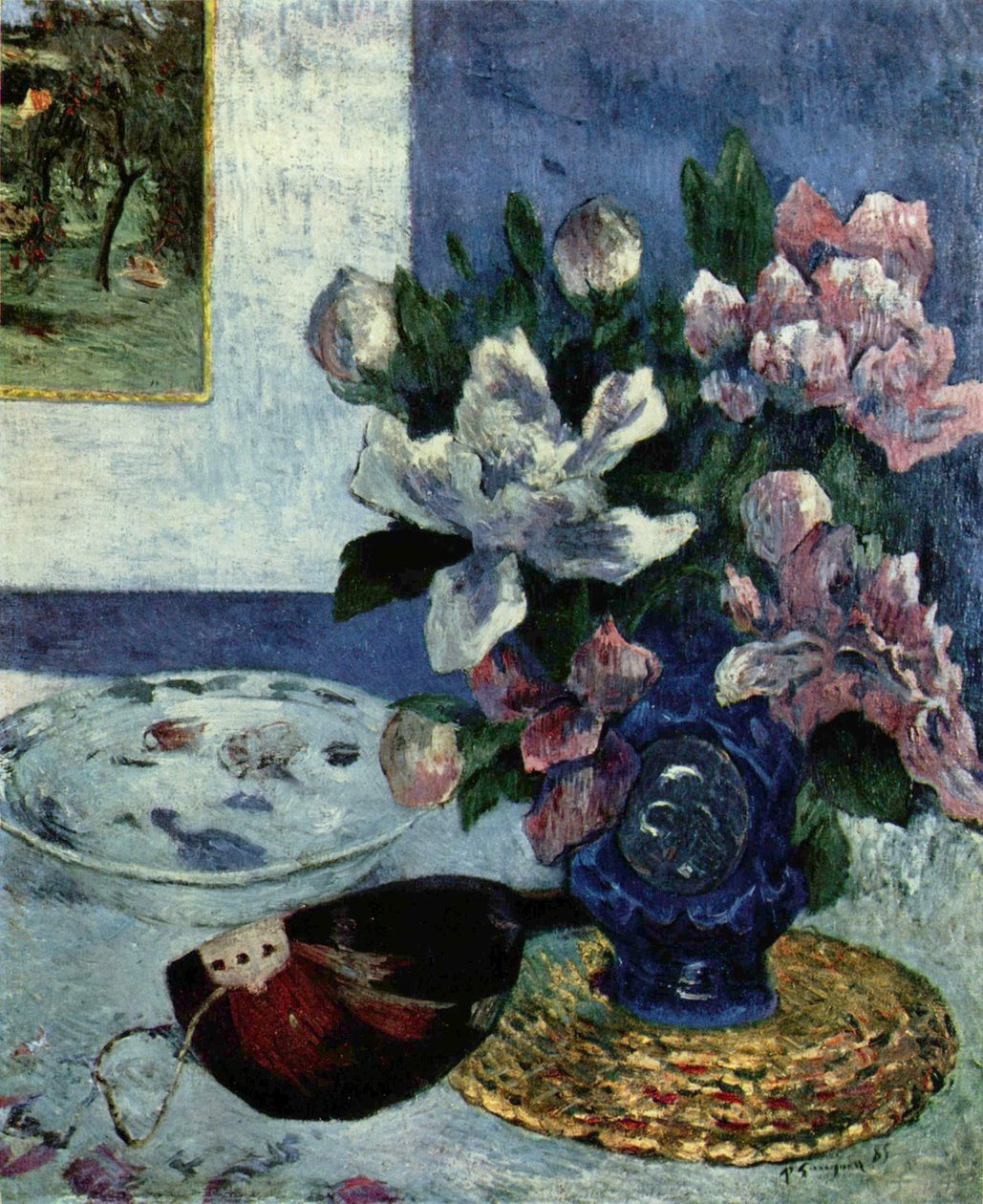 Mandolin ile natürmort by Paul Gauguin