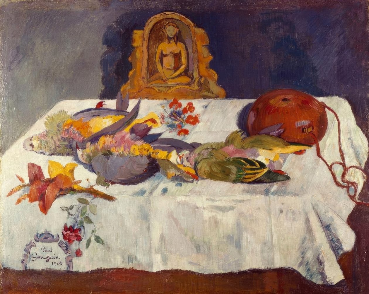 Egzotik kuşlar ile natürmort by Paul Gauguin