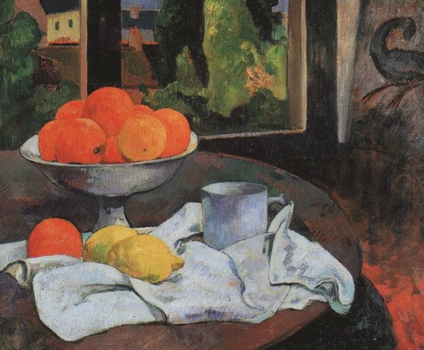 Meyve kabuğu ve limon ile natürmort by Paul Gauguin