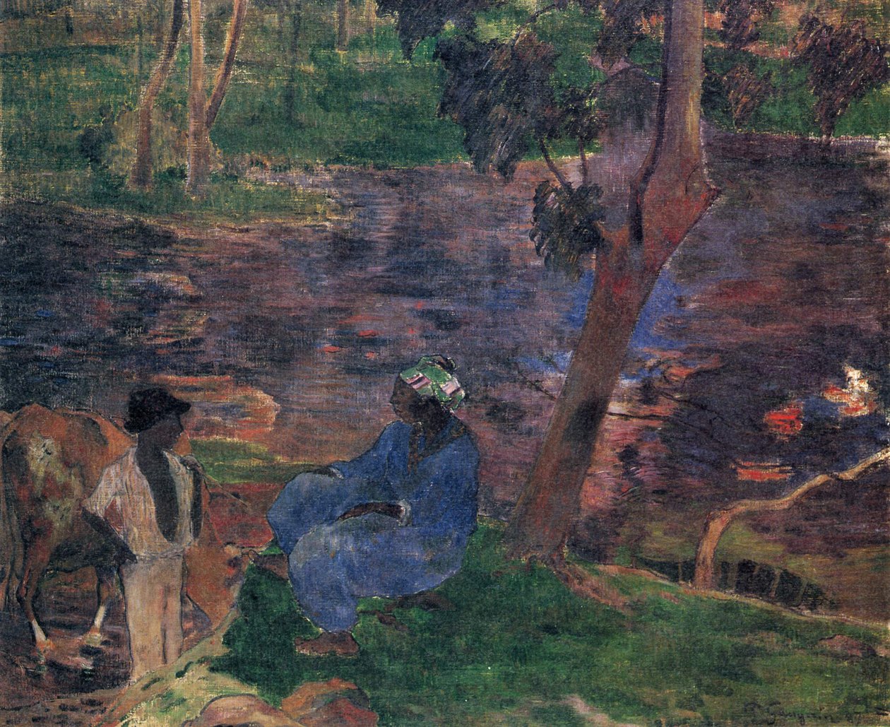 gölet bankası by Paul Gauguin