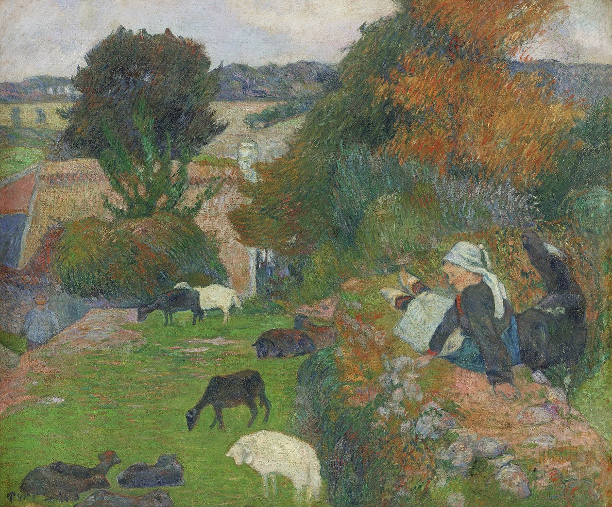 Breton Çoban, 1886 by Paul Gauguin