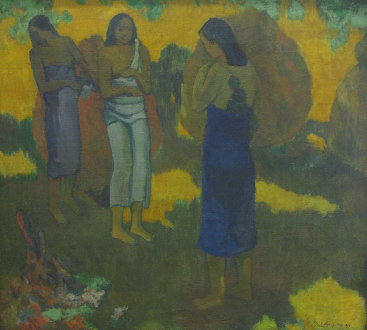 Üç Tahitili by Paul Gauguin