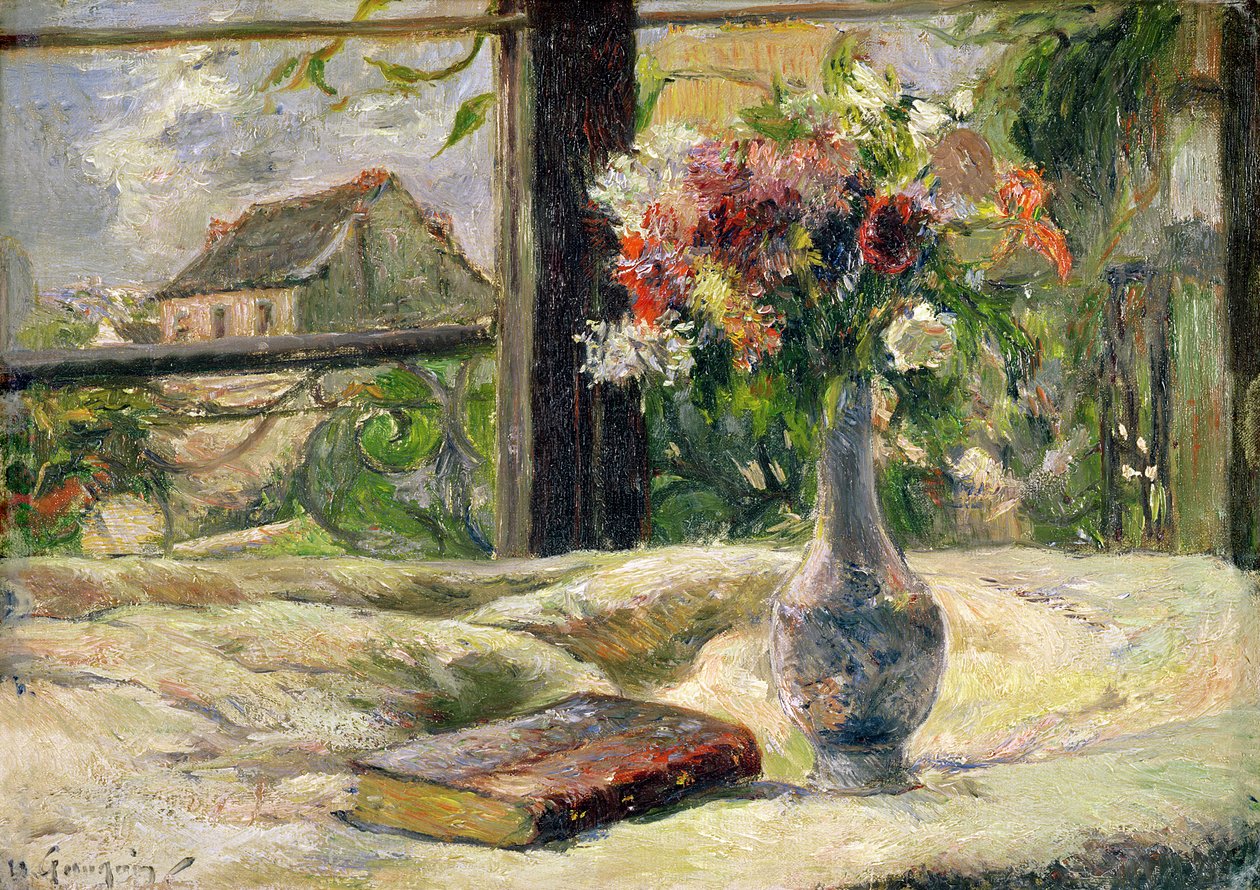 Çiçek vazosu by Paul Gauguin