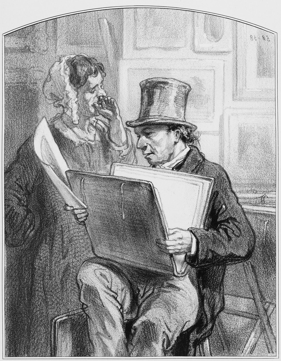 Avant la lettre, Levha 10, Les Toquades, 1858 by Paul Gavarni