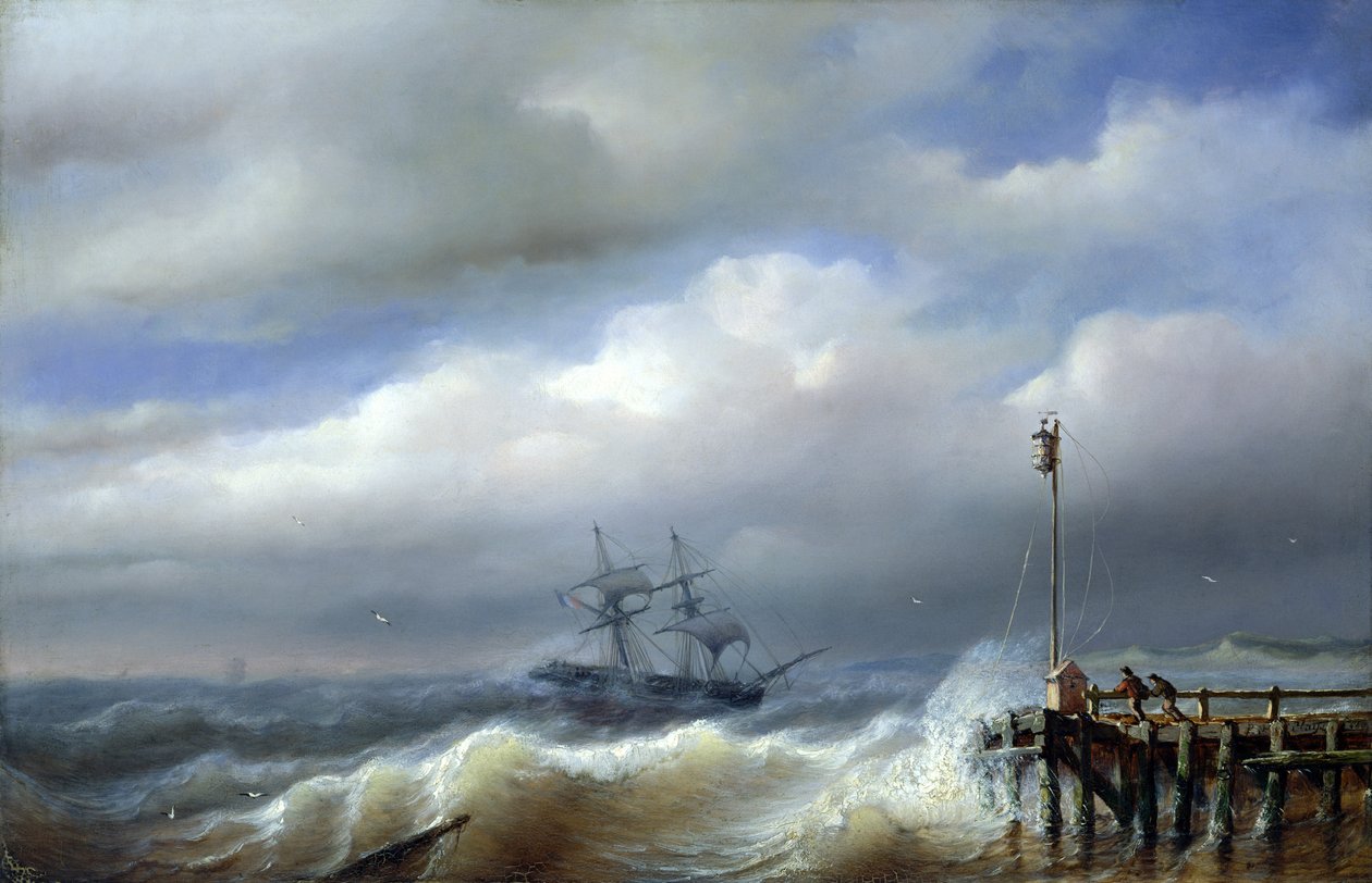 Fırtınalı Havada Kaba Deniz, 1846 by Paul Jean Clays