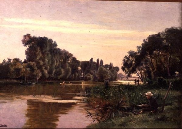 Çocuk balık tutma by Paul Jean Marie Sain