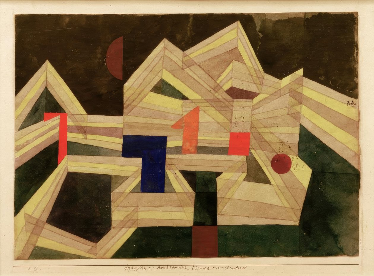Mimari, şeffaf yapısal by Paul Klee