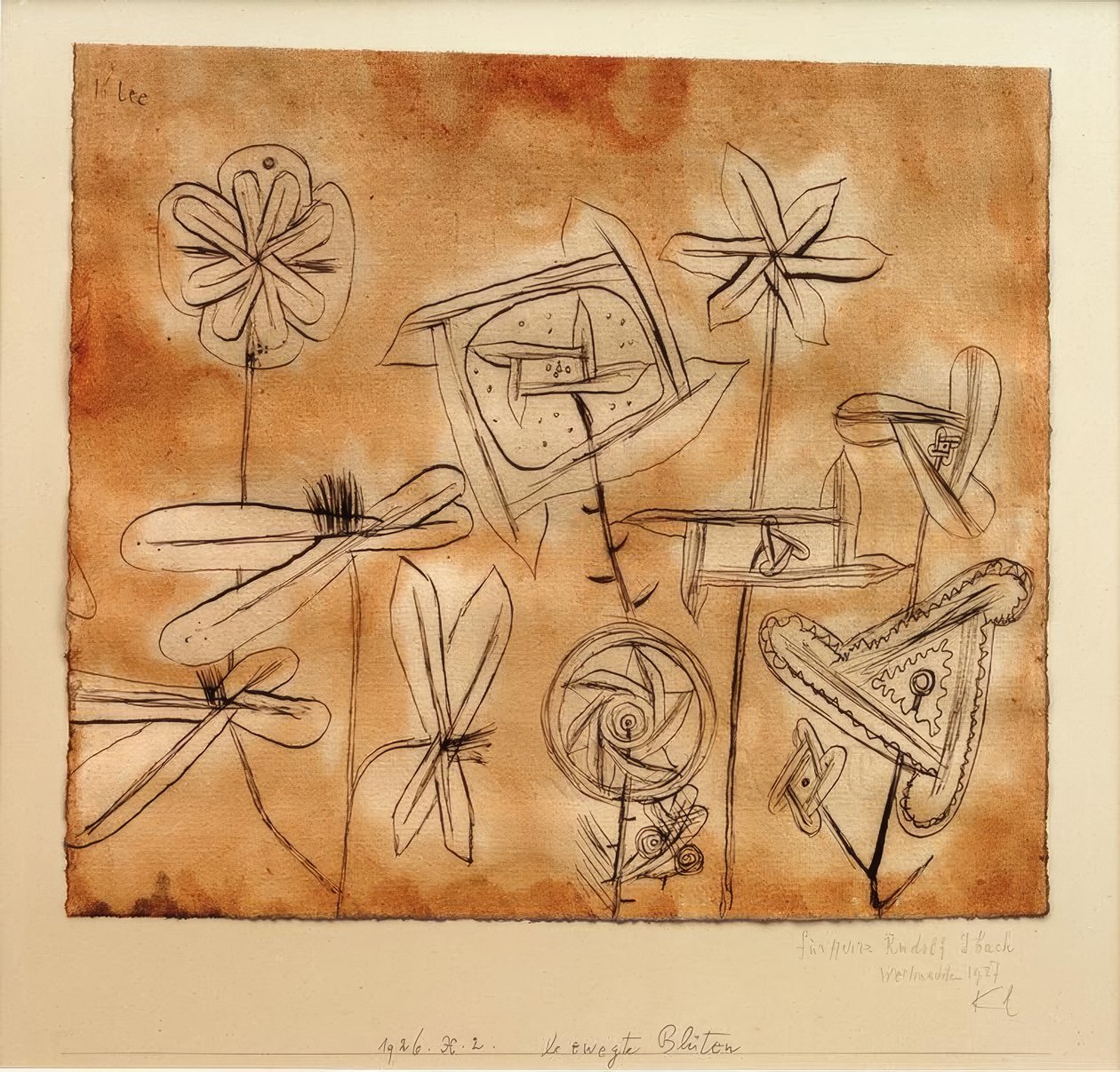 Hareketli çiçekler by Paul Klee