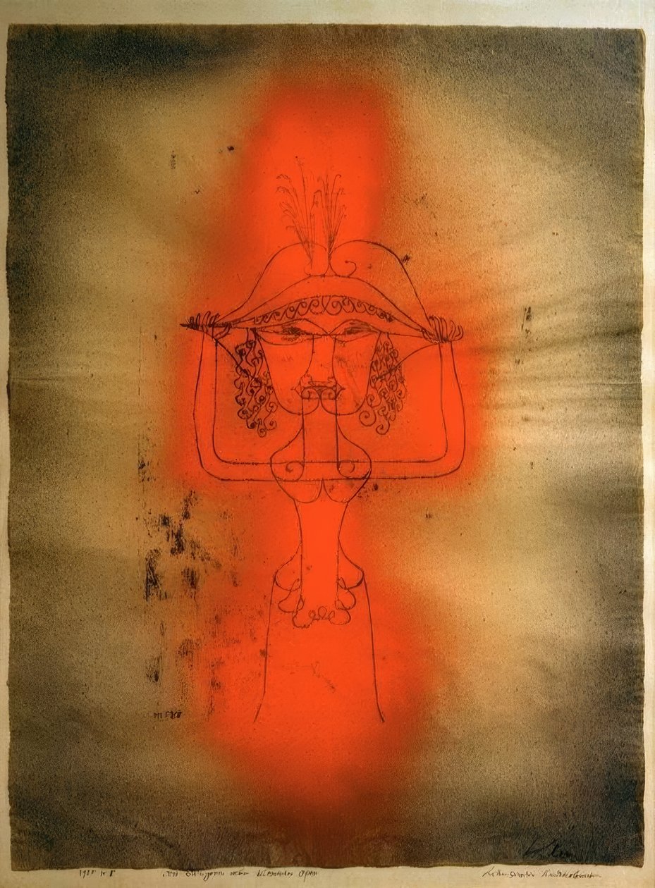 Komik operanın şarkıcısı by Paul Klee
