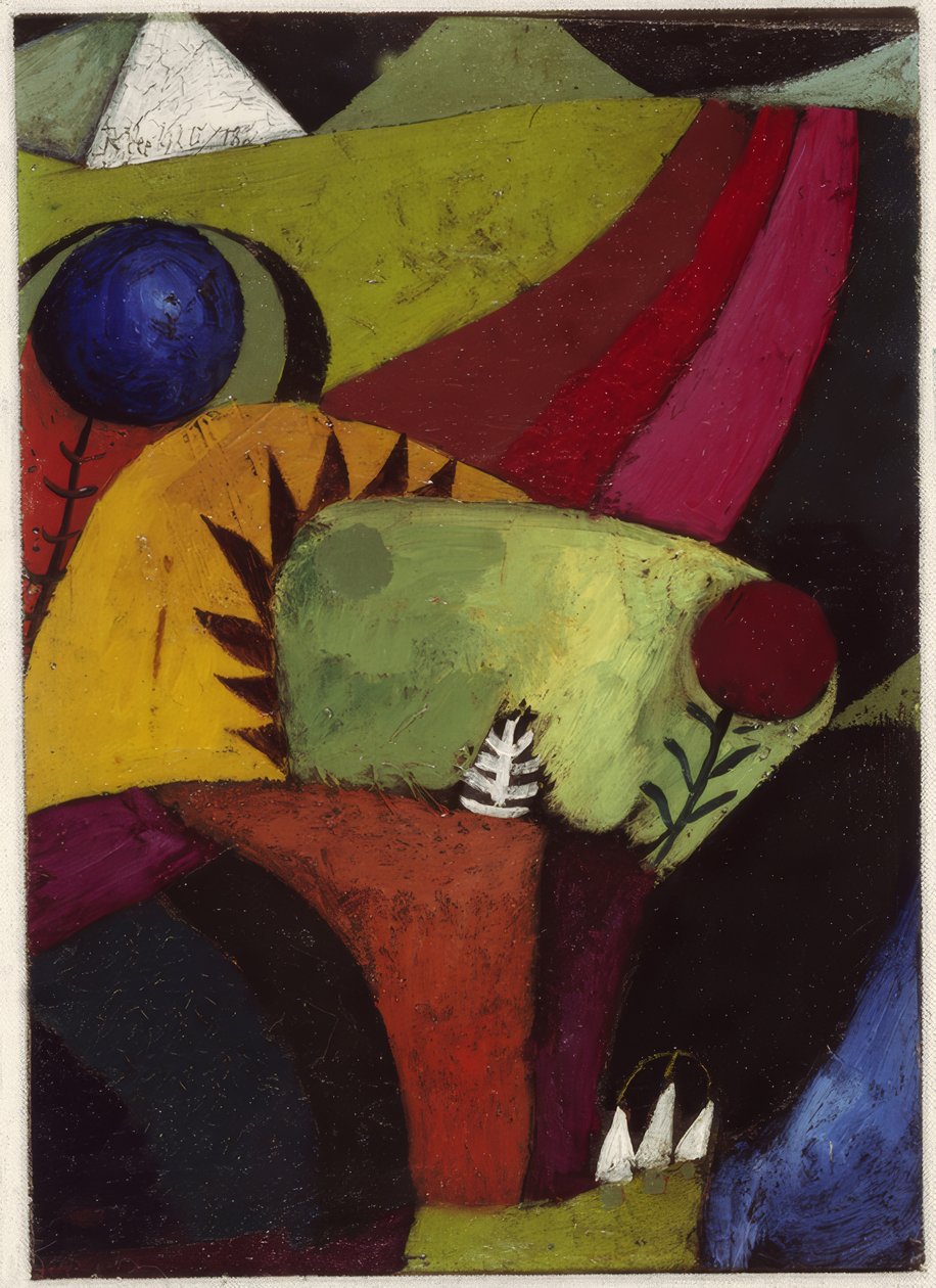 Üç beyaz bluebell by Paul Klee
