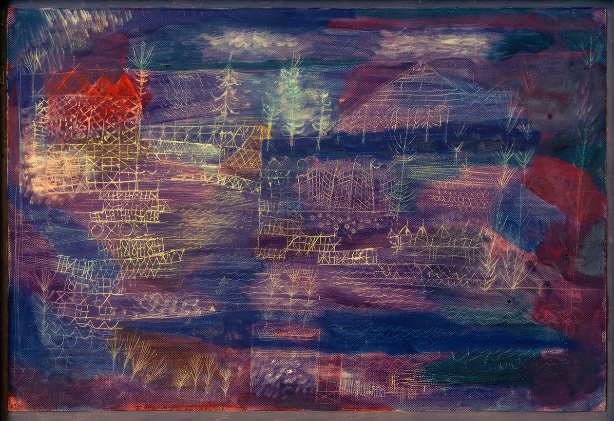Nehir mühendislik manzarası by Paul Klee