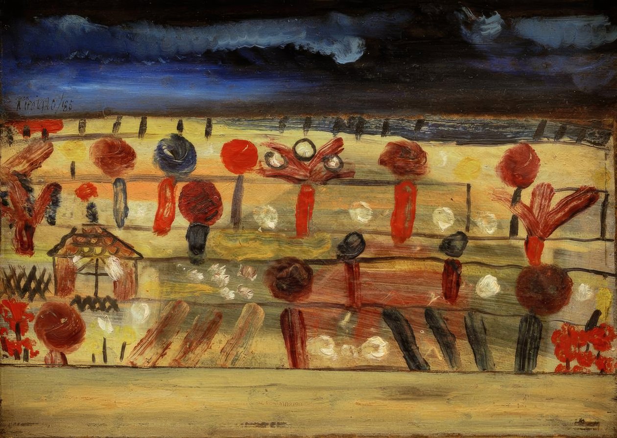 II. kattaki bahçe (bahçe kulübesiyle birlikte) by Paul Klee