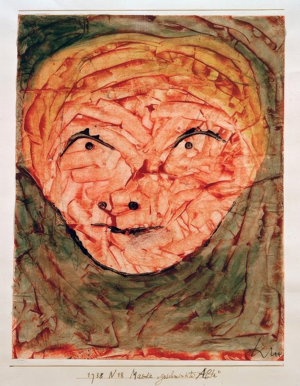 Maske (yaşlı kadın) by Paul Klee
