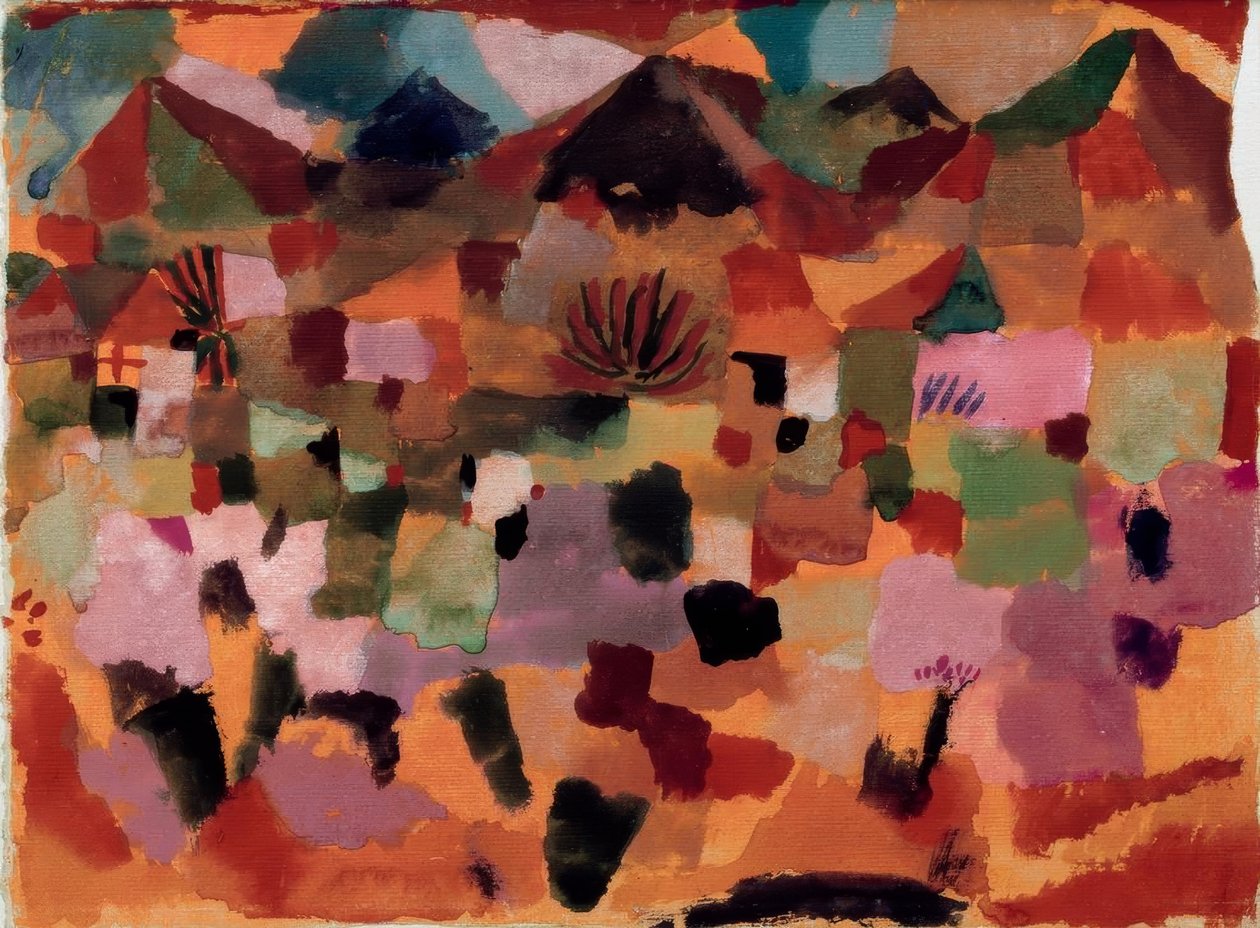 Dağ sırası ile by Paul Klee