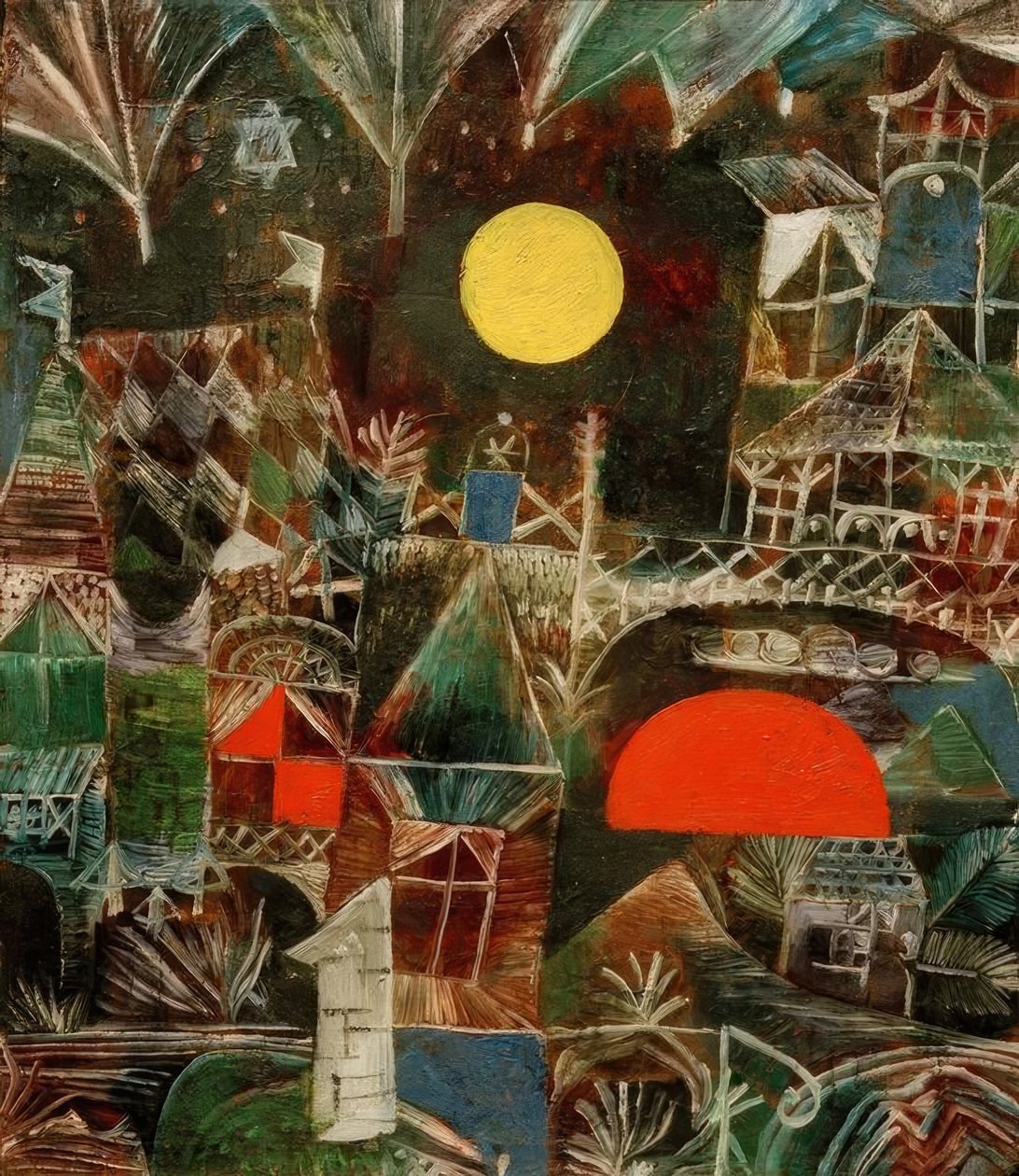 Ayın doğuşu-gün batımı by Paul Klee