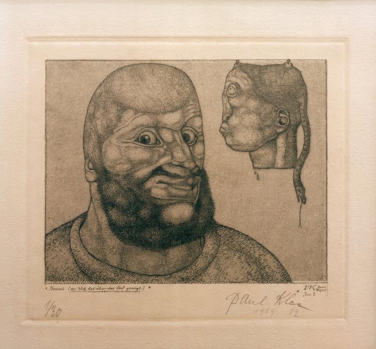 Kahraman. (Şaka ıstırabı yendi) by Paul Klee