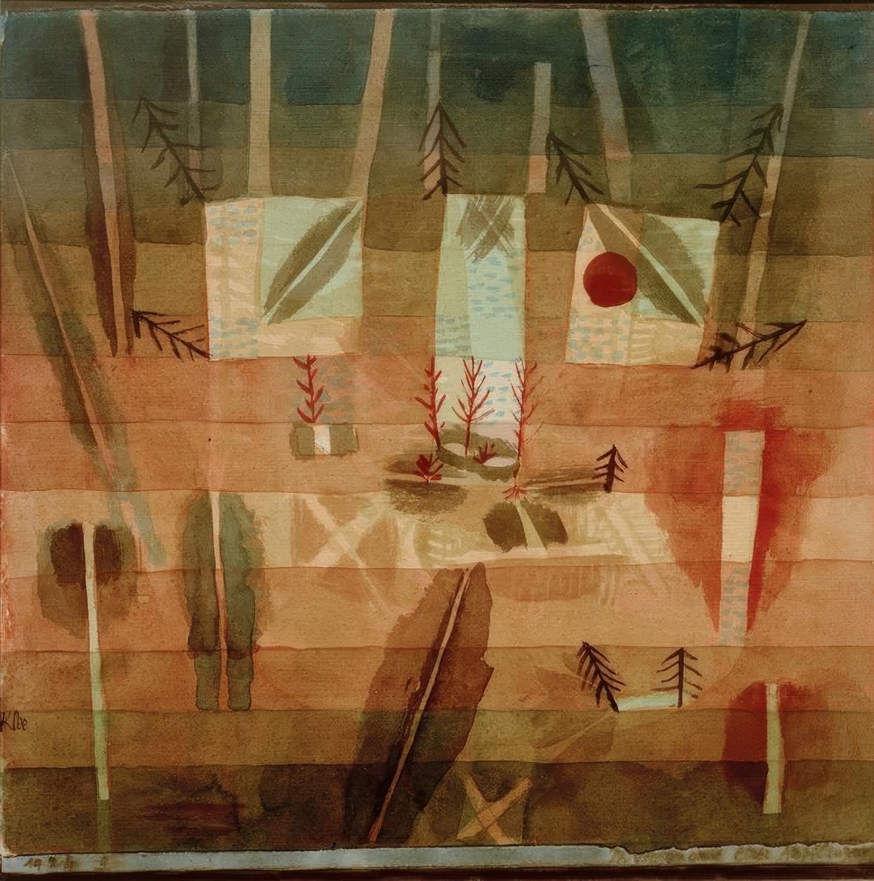 Bir plantasyonun fizyonomisi by Paul Klee
