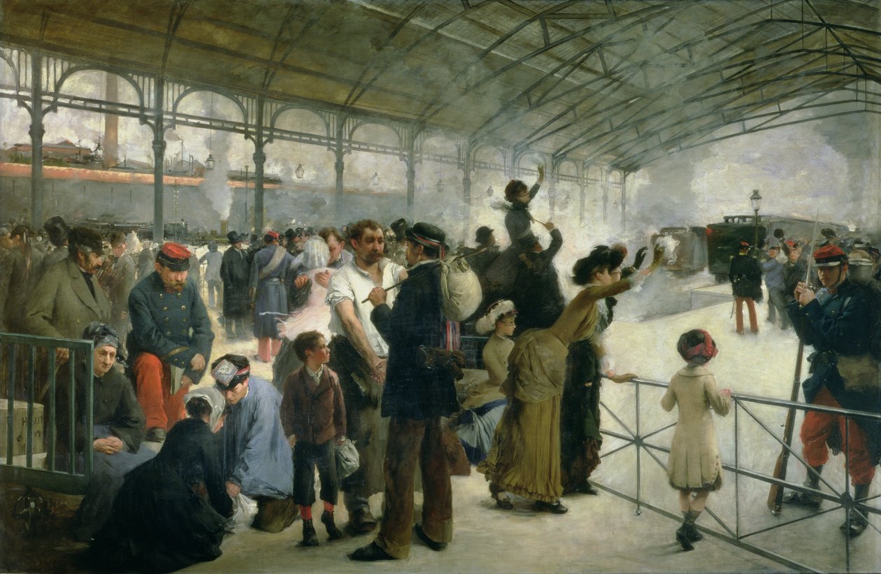 Ayrılış, Gare DAusterlitz, Paris, 1883 by Paul Louis Delance