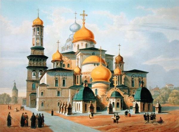 Moskova yakınlarındaki Novy Ierusalem, Louis-Pierre-Alphonse Bichebois (1801-50), 1830 tarafından basılmıştır. by Paul Marie Roussel