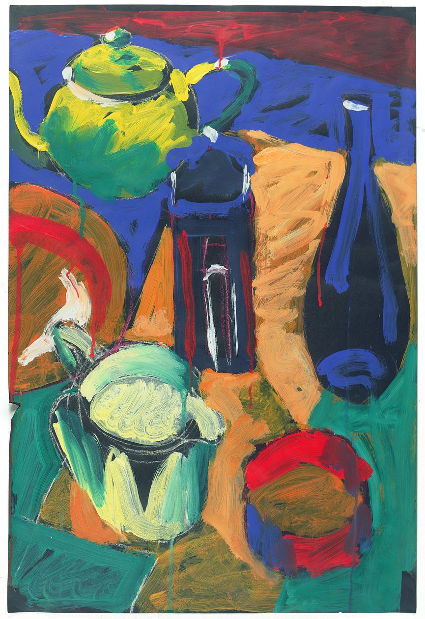 Mavi Sürahi (kart üzerinde akrilik) by Paul Powis