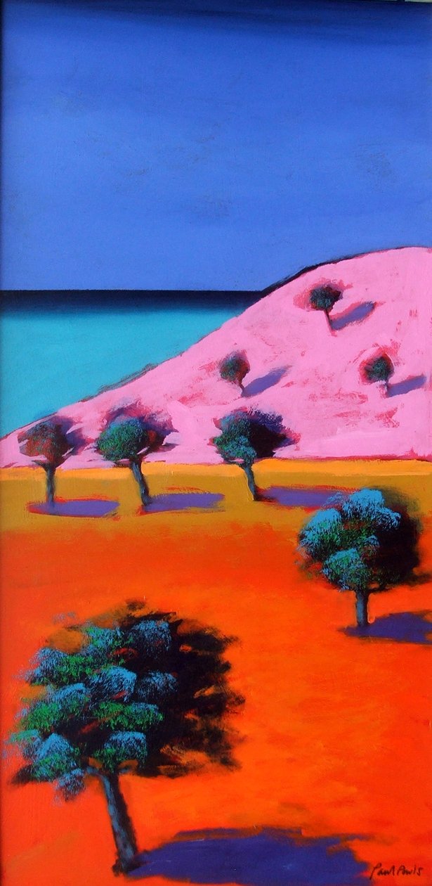 Cala Lena (kart üzerinde akrilik) by Paul Powis