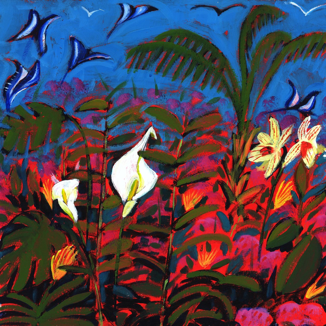 Exotic Garden, 2008 (gemide akrilik) by Paul Powis