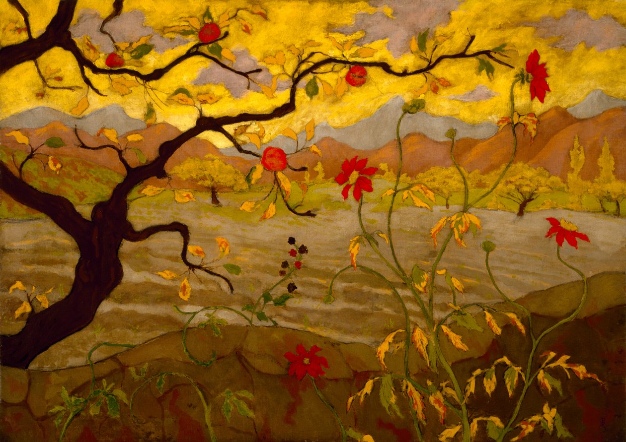 Elma Ağacı ve Kırmızı Meyve, c.1902 by Paul Elie Ranson