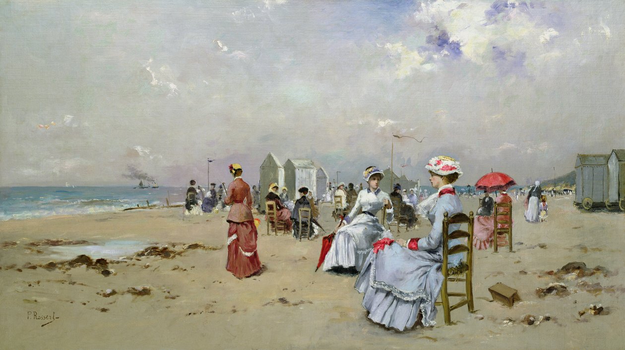 La Plage de Trouville by Paul Rossert