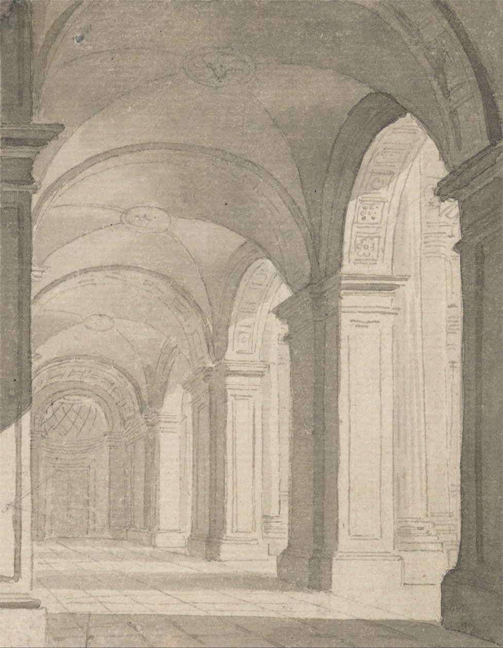 Tonozlu Çatılı Kolonat by Paul Sandby