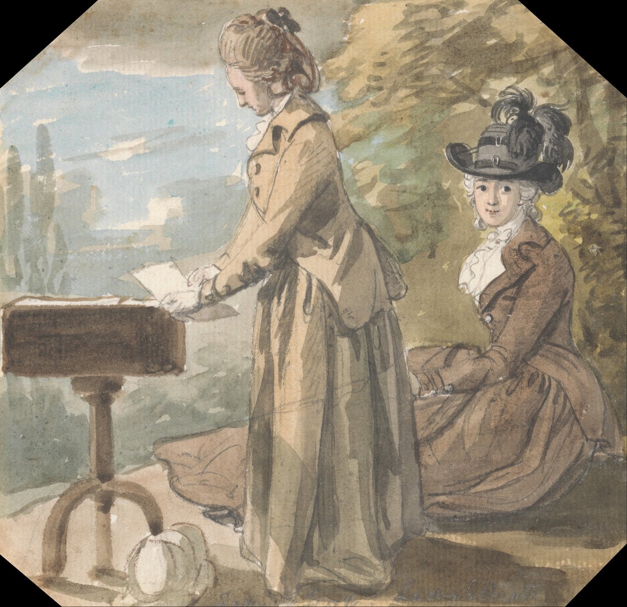 Leydi Francis Scott ve Leydi Elliot by Paul Sandby
