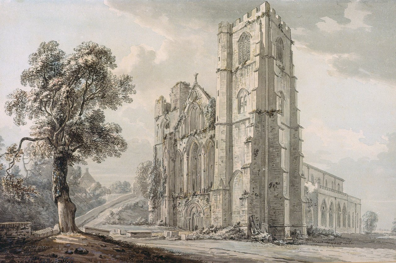 Llandaff Katedrali (sulu boya) by Paul Sandby
