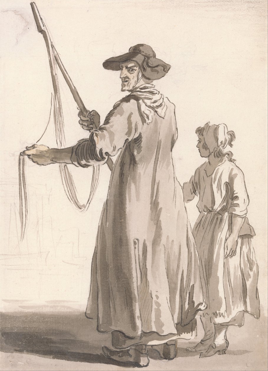 Londra Ağlıyor - Bir Dantel Satıcısı by Paul Sandby