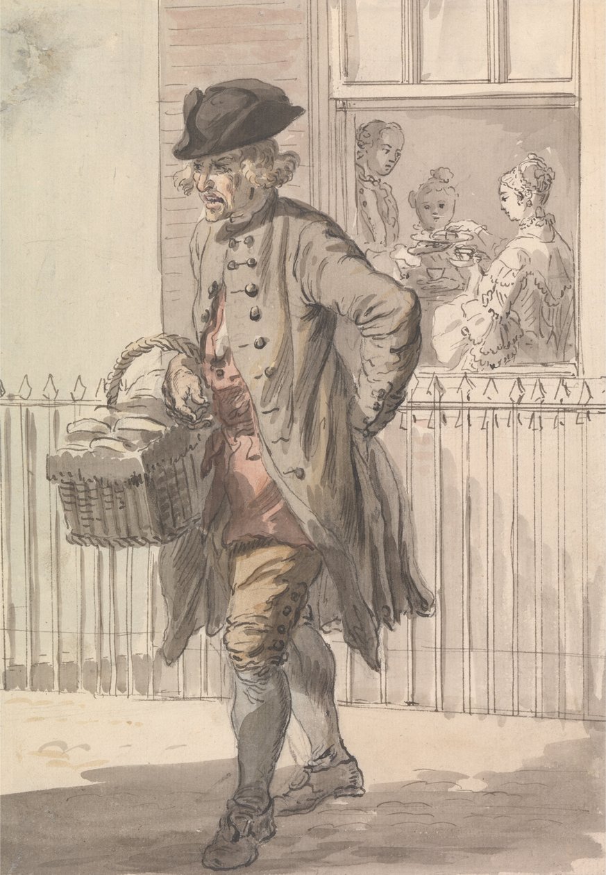 Londra Ağlıyor - Bir Muffin Man by Paul Sandby