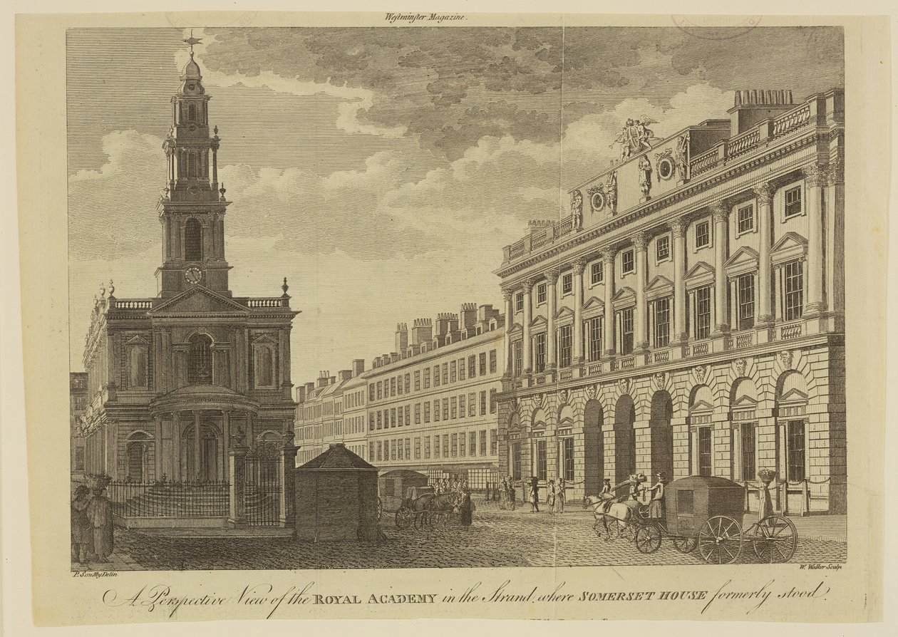 W. Walker (fl.1775-92) 1795 tarafından oyulmuş Kraliyet Sanat Akademisi