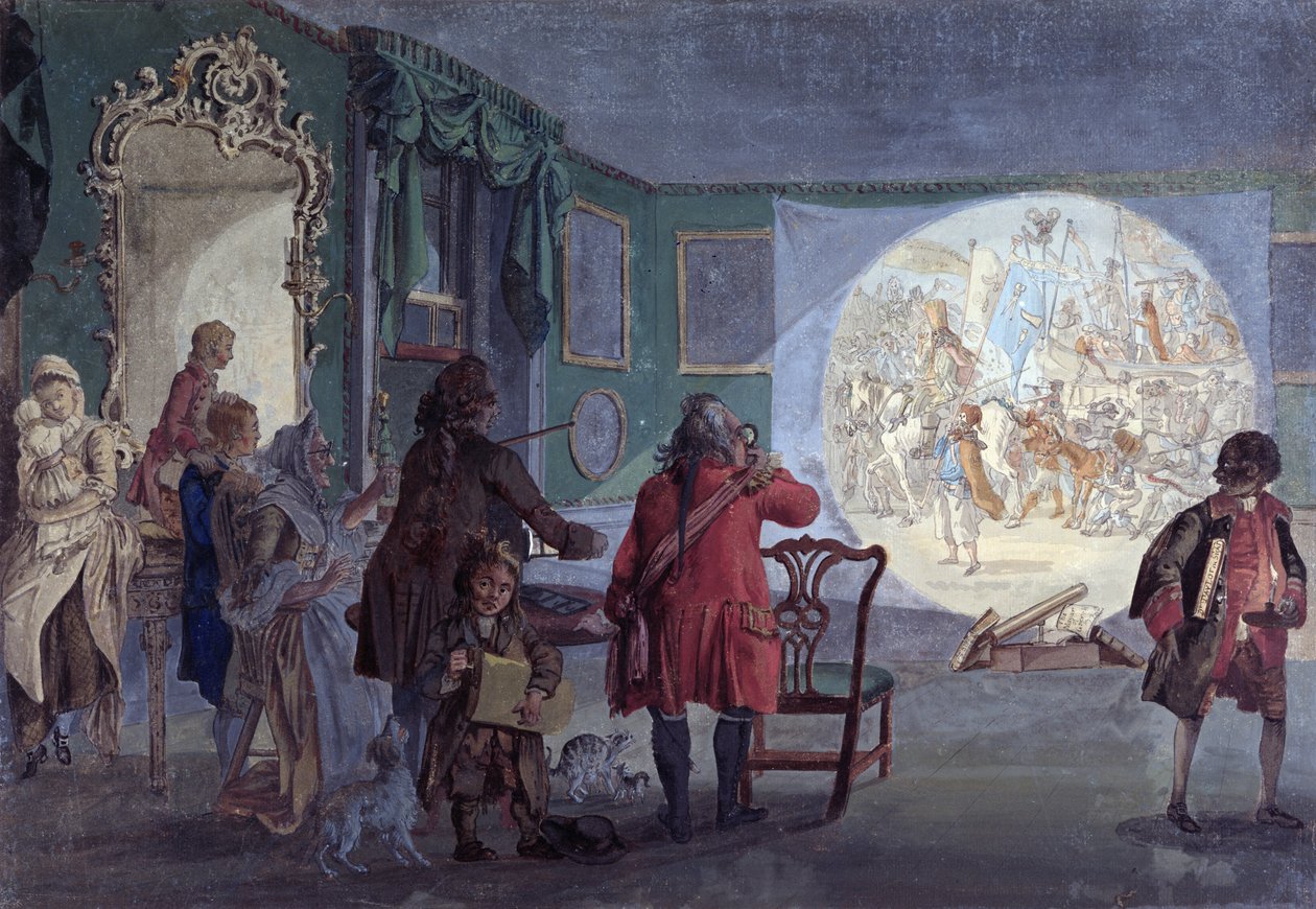 Fener Slayt Gösterisi (renkli gravür) by Paul Sandby