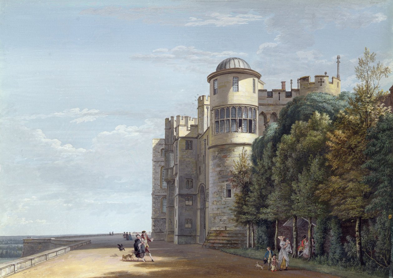 Kuzey Terası, Windsor Kalesi, Doğuya Bakıyor by Paul Sandby