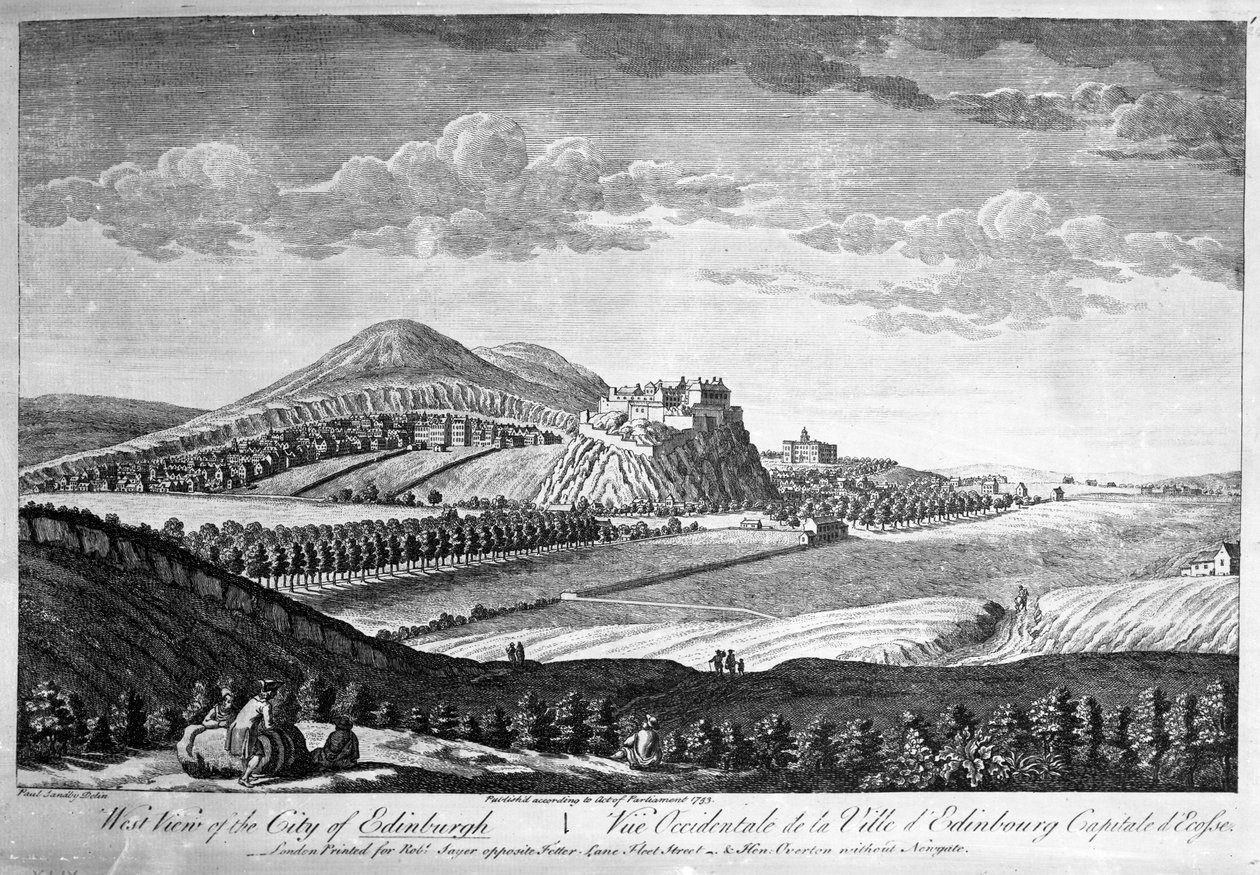 Edinburgh Şehri Batı Görünümü, 1753 by Paul Sandby