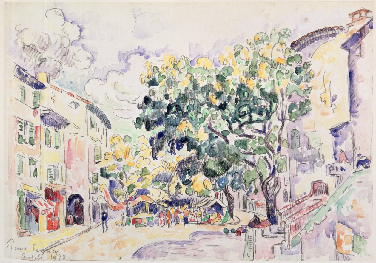Antibes, 1918 (kağıt üzerinde wc) by Paul Signac