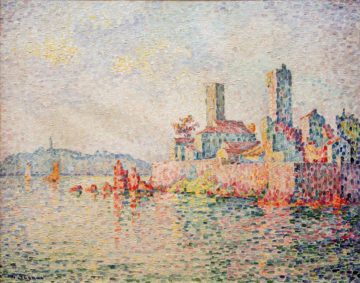 Antibes, kuleler by Paul Signac