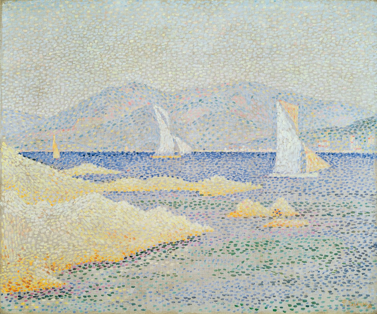 Sahil Manzarası, 1893 by Paul Signac