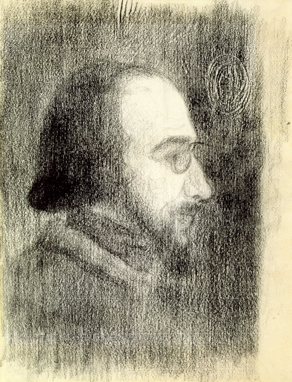 Erik Satie (1866-1925) c.1886 (kağıt üzerinde pastel boya) by Paul Signac